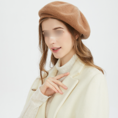 2 Pcs Cute Winter Knit Cashmere Beret Hat