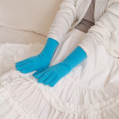 2 Prs Womens Winter Thermal Casual Warm Five Finger Gloves