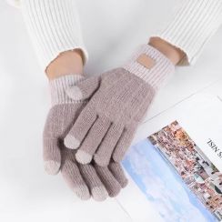 6 Prs Fleece Lined Touch Screen Outdoor Anti Freeze Thickened Gloves