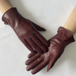 3 Prs Stylish Touch Screen Winter Genuine Leather Gloves