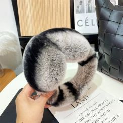 3 Prs Double Sided Rex Rabbit Fur Ear Muffs